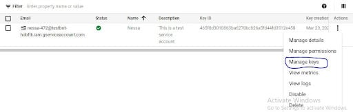 snowflake to google sheets: manage keys